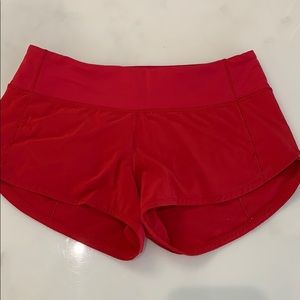 Lululemon Speedy Short Red